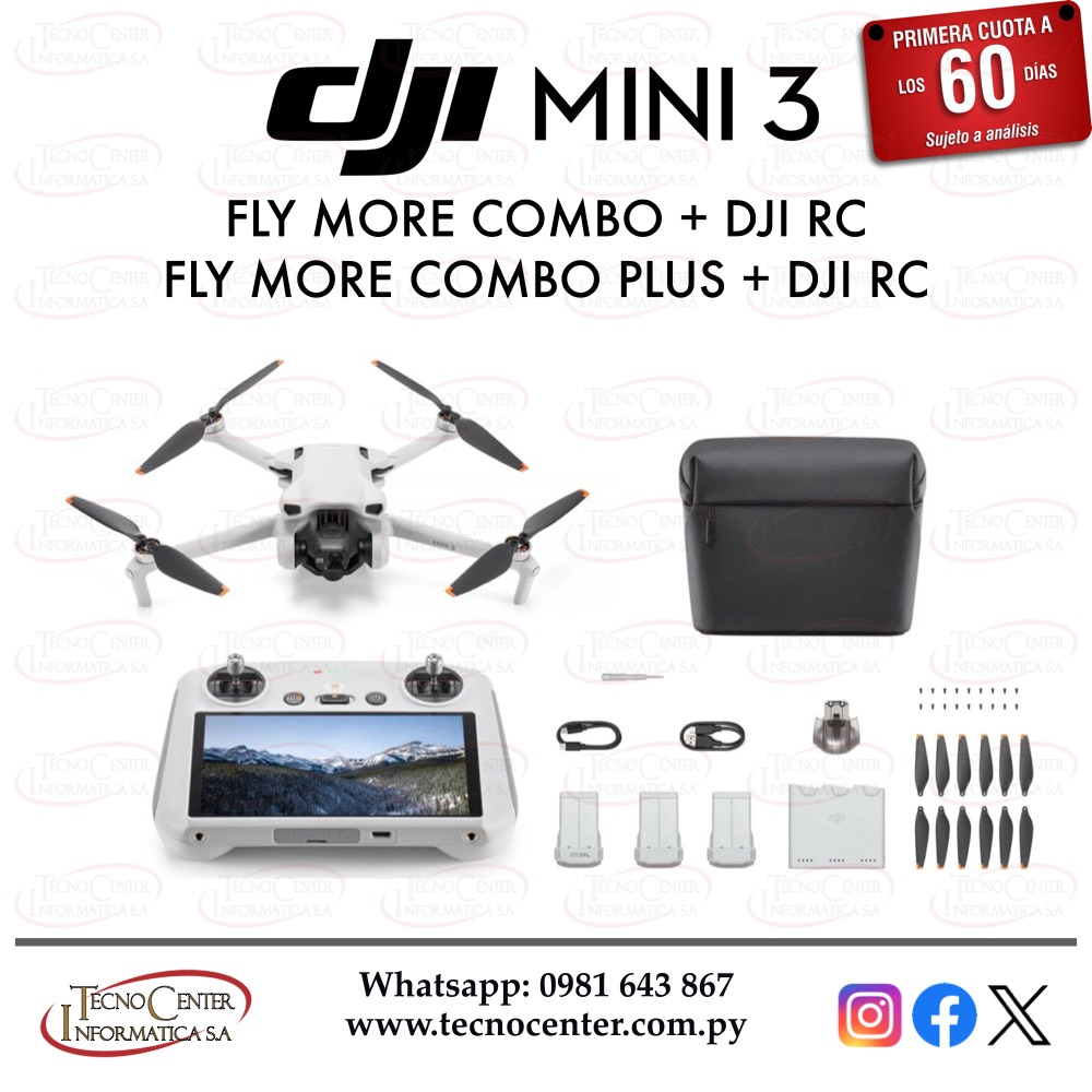 Drone DJI Mini 3 Fly More + DJI RC
